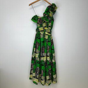 Stella McCartney Dress Women 44 Maxi Ribbon Ruffle Tier Belt Runway Party Core